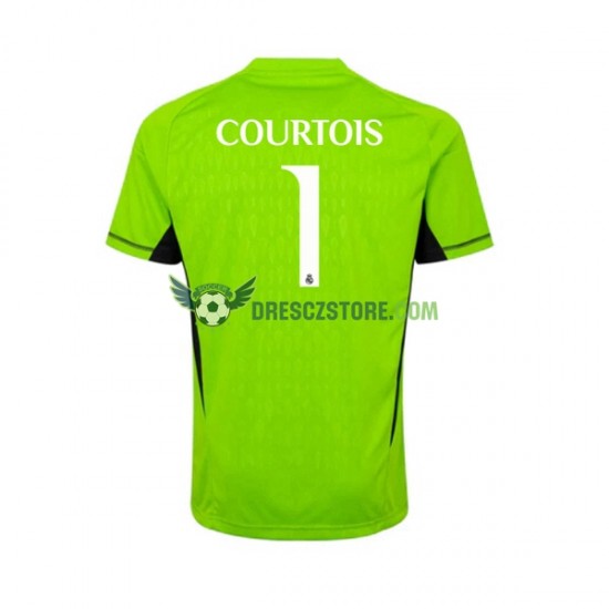 Real Madrid Thibaut Courtois 1 Brankářské Domácí Dres 2023-2024 Krátký rukáv Muže Fotbalové Dresy
