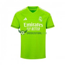 Real Madrid Thibaut Courtois 1 Brankářské Domácí Dres 2023-2024 Krátký rukáv Muže Fotbalové Dresy