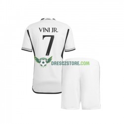 Real Madrid Vinicius Junior 7 Domácí Dres 2023-2024 Krátký rukáv Děti Fotbalové Dresy