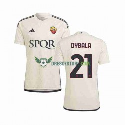 AS Řím Paulo Dybala 21 Venkovní Dres 2023-2024 Krátký rukáv Muže Fotbalové Dresy