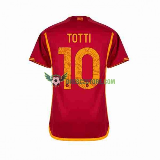 AS Řím Totti 10 Domácí Dres 2023-2024 Krátký rukáv Muže Fotbalové Dresy