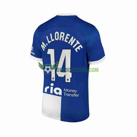 Atlético Madrid 2 Marcos Llorente 14 Venkovní Dres 2023-2024 Krátký rukáv Muže Fotbalové Dresy