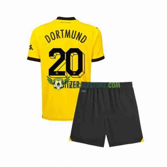 Borussia Dortmund Marcel Sabitzer 20 Domácí Dres 2023-2024 Krátký rukáv Děti Fotbalové Dresy