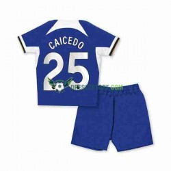 Chelsea Moises Caicedo 25 Domácí Dres 2023-2024 Krátký rukáv Děti Fotbalové Dresy