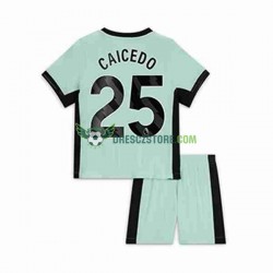 Chelsea Moises Caicedo 25 Alternativní Dres 2023-2024 Krátký rukáv Děti Fotbalové Dresy