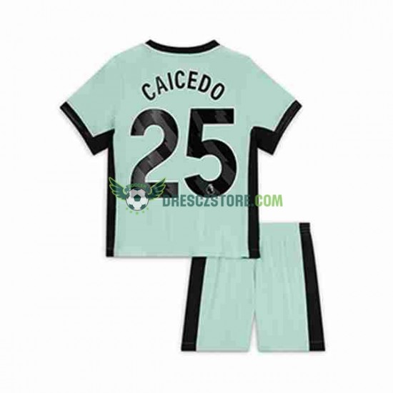 Chelsea Moises Caicedo 25 Alternativní Dres 2023-2024 Krátký rukáv Děti Fotbalové Dresy