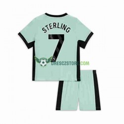 Chelsea Raheem Sterling 7 Alternativní Dres 2023-2024 Krátký rukáv Děti Fotbalové Dresy