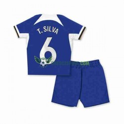 Chelsea T.SILVA 6 Domácí Dres 2023-2024 Krátký rukáv Děti Fotbalové Dresy