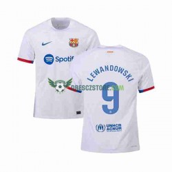 FC Barcelona LEWANDOWSKI 9 Venkovní Dres 2023-2024 Krátký rukáv Muže Fotbalové Dresy