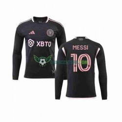Inter Miami Lionel Messi 10 Venkovní Dres 2023-2024 Dlouhý rukáv Muže Fotbalové Dresy
