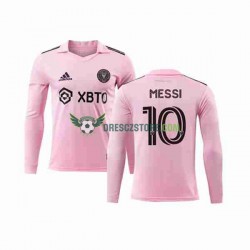 Inter Miami Lionel Messi 10 Domácí Dres 2023-2024 Dlouhý rukáv Muže Fotbalové Dresy