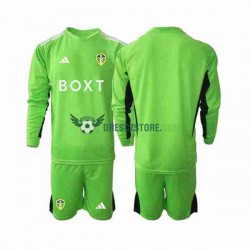 Leeds United Brankářské Domácí Dres 2023-2024 Dlouhý rukáv Děti Fotbalové Dresy