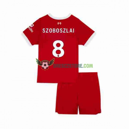 Liverpool Dominik Szoboszlai 8 Domácí Dres 2023 Krátký rukáv Děti Fotbalové Dresy