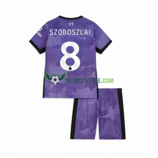 Liverpool Dominik Szoboszlai 8 Alternativní Dres 2023 Krátký rukáv Děti Fotbalové Dresy