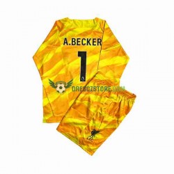 Liverpool A.Becker 1 Brankářské Alternativní Dres 2023-2024 Dlouhý rukáv Děti Fotbalové Dresy