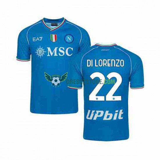 SSC Neapol DI LORENZO 22 Domácí Dres 2023-2024 Krátký rukáv Muže Fotbalové Dresy