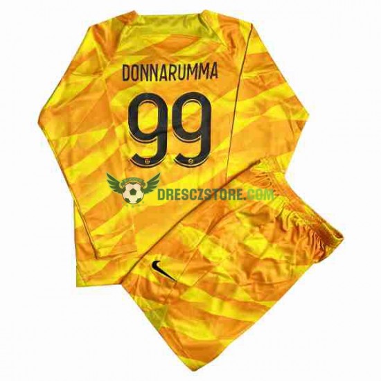 Paris Saint-Germain DONNARUMMA 99 Brankářské Venkovní Dres 2023-2024 Dlouhý rukáv Děti Fotbalové Dresy