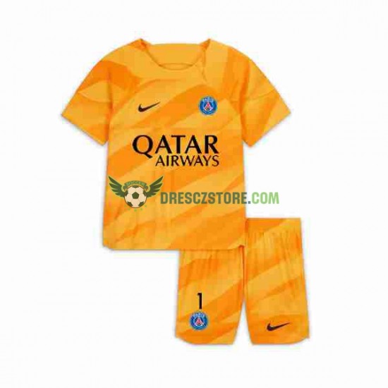 Paris Saint-Germain K.NAVAS 1 Brankářské Venkovní Dres 2023-2024 Krátký rukáv Děti Fotbalové Dresy