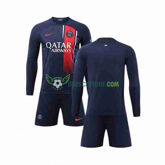 Paris Saint-Germain Domácí Dres 2023-2024 Dlouhý rukáv Děti Fotbalové Dresy