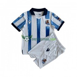 Real Sociedad Domácí Dres 2023-2024 Krátký rukáv Děti Fotbalové Dresy