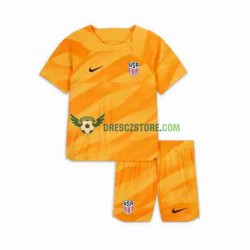 Spojené Státy Americké Brankářské Venkovní Dres 2023-2024 Krátký rukáv Děti Fotbalové Dresy