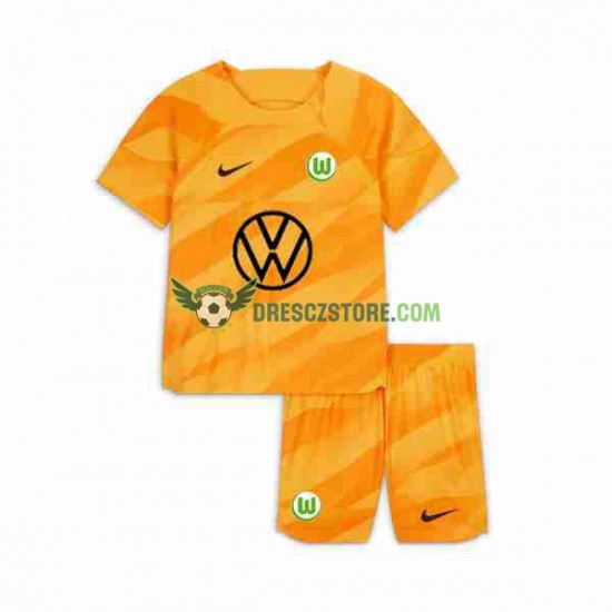 VfL Wolfsburg Brankářské Domácí Dres 2023-2024 Krátký rukáv Děti Fotbalové Dresy