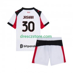 AC Milán Ardon Jashari 30 Venkovní Dres 2025-2026 Krátký rukáv Děti Fotbalové Dresy