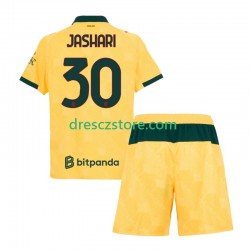 AC Milán Ardon Jashari 30 Alternativní Dres 2025-2026 Krátký rukáv Děti Fotbalové Dresy