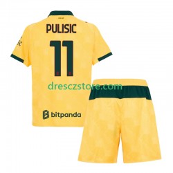 AC Milán Christian Pulisic 11 Alternativní Dres 2025-2026 Krátký rukáv Děti Fotbalové Dresy
