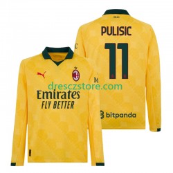 AC Milán Christian Pulisic 11 Alternativní Dres 2025-2026 Dlouhý rukáv Muže Fotbalové Dresy