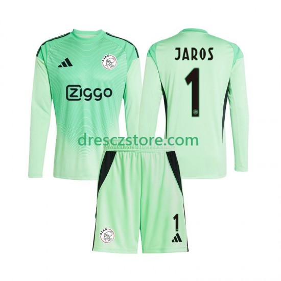 AFC Ajax Vitezslav Jaros 1 Brankářské Domácí Dres 2025-2026 Dlouhý rukáv Děti Fotbalové Dresy