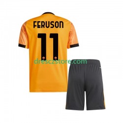 AS Řím Evan Ferguson 11 Venkovní Dres 2025-2026 Krátký rukáv Děti Fotbalové Dresy