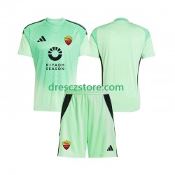 AS Řím Brankářské Venkovní Dres Čtvrtý Dres 2025-2026 Krátký rukáv Děti Fotbalové Dresy