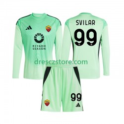 AS Řím Mile Svilar 99 Brankářské Venkovní Dres Čtvrtý Dres 2025-2026 Dlouhý rukáv Děti Fotbalové Dresy