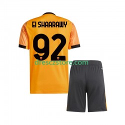 AS Řím Stephan El Shaarawy 92 Venkovní Dres 2025-2026 Krátký rukáv Děti Fotbalové Dresy
