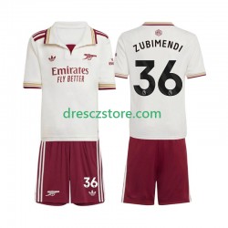 Arsenal Martin Zubimendi 36 Alternativní Dres 2025-2026 Krátký rukáv Děti Fotbalové Dresy