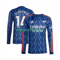 Arsenal Viktor Gyokeres 14 Venkovní Dres 2025-2026 Dlouhý rukáv Muže Fotbalové Dresy