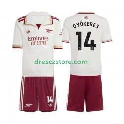 Arsenal Viktor Gyokeres 14 Alternativní Dres 2025-2026 Krátký rukáv Děti Fotbalové Dresy