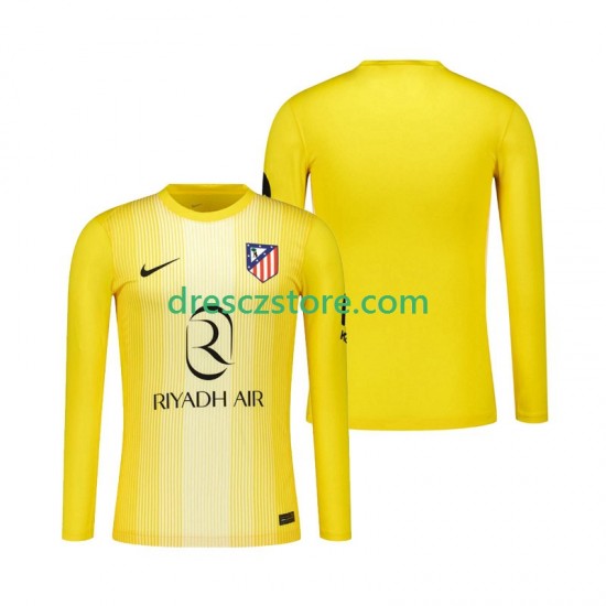 Atlético Madrid Brankářské Domácí Dres 2025-2026 Dlouhý rukáv Muže Fotbalové Dresy