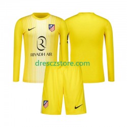 Atlético Madrid Brankářské Domácí Dres 2025-2026 Dlouhý rukáv Děti Fotbalové Dresy