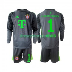 FC Bayern Mnichov Neuer 1 Brankářské Venkovní Dres 2025-2026 Dlouhý rukáv Děti Fotbalové Dresy
