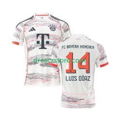 FC Bayern Mnichov Luis Diaz 14 Venkovní Dres 2025-2026 Krátký rukáv Muže Fotbalové Dresy