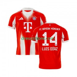 FC Bayern Mnichov Luis Diaz 14 Domácí Dres 2025-2026 Krátký rukáv Muže Fotbalové Dresy
