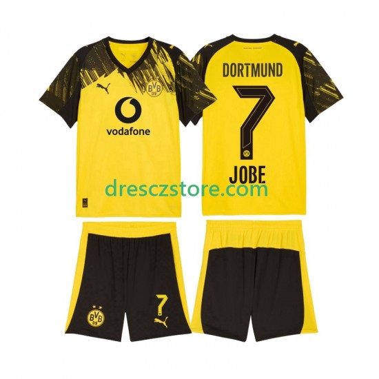 Borussia Dortmund Jobe Bellingham 7 Domácí Dres 2025-2026 Krátký rukáv Děti Fotbalové Dresy