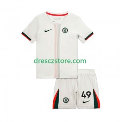 Chelsea Alejandro Garnacho 49 Venkovní Dres 2025-2026 Krátký rukáv Děti Fotbalové Dresy