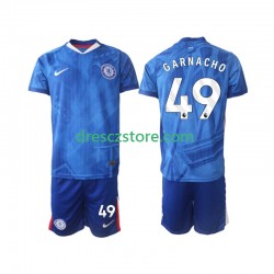 Chelsea Alejandro Garnacho 49 Domácí Dres 2025-2026 Krátký rukáv Děti Fotbalové Dresy