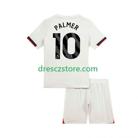Chelsea Cole Palmer 10 Venkovní Dres 2025-2026 Krátký rukáv Děti Fotbalové Dresy