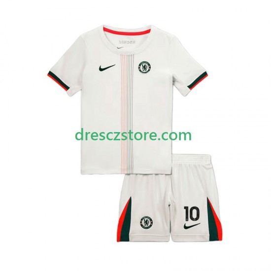 Chelsea Cole Palmer 10 Venkovní Dres 2025-2026 Krátký rukáv Děti Fotbalové Dresy