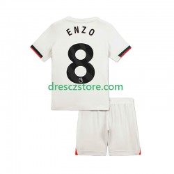 Chelsea Enzo Fernandez 8 Venkovní Dres 2025-2026 Krátký rukáv Děti Fotbalové Dresy