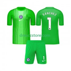 Chelsea Robert Sanchez 1 Brankářské Venkovní Dres 2025-2026 Krátký rukáv Děti Fotbalové Dresy